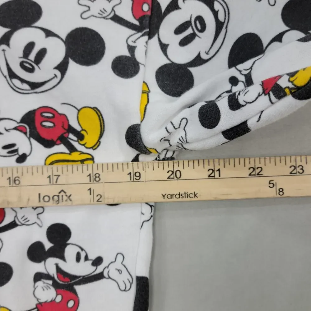 Disney Mickey Mouse Youth Hoodie Full Zip All Over Print Size M 7/9 Cartoon